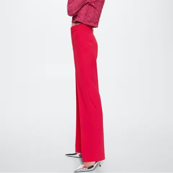 NWT. Straight pants. Fuchsia. - Picture 3 of 7